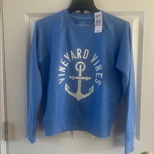 Vineyard Vines NEW Light Blue Crew Neck Sweatshirt Long Sleeve Sz XS